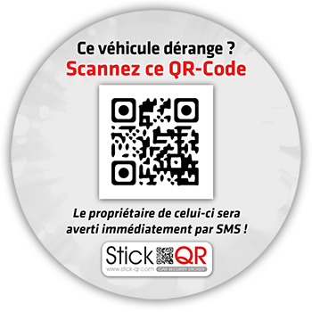 Autocollant anti-fourrière Stick-QR